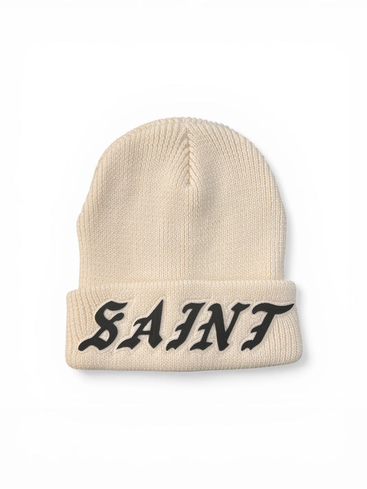 SAINT MICHAEL SAINT KNIT CAP WHITE