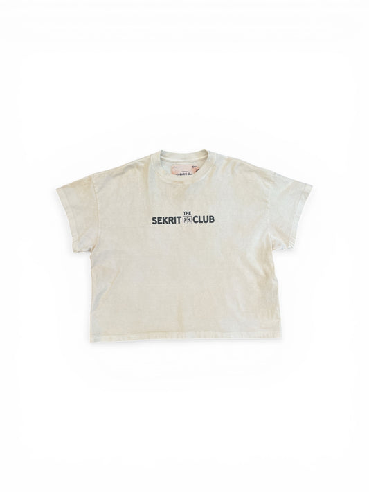 THE SEKRIT SAINTS SEKRIT CLUB T-SHIRT DIRTY WHITE