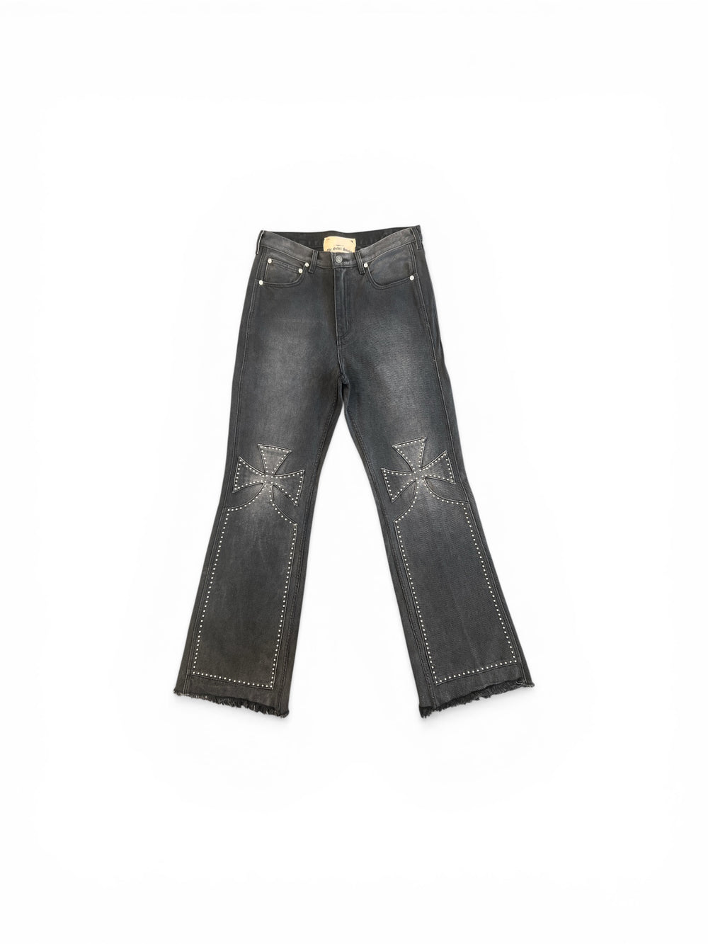 THE SEKRIT SAINTS STUDDED CHOPPER CARPENTER PANT VINTAGE BLACK