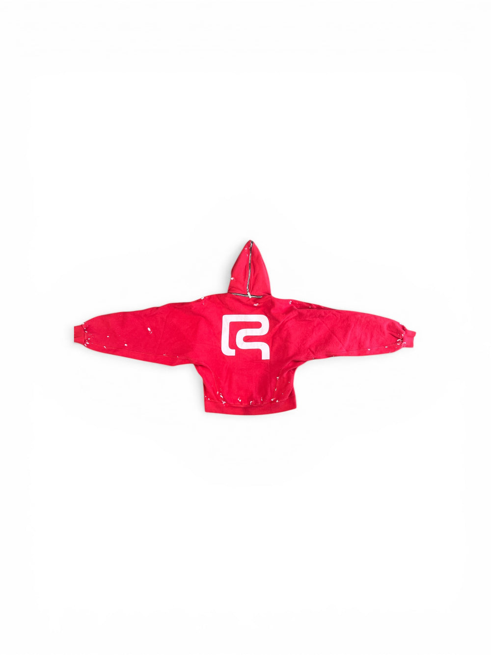 RIVINGTON ROI REBIS RADICAL PAPER ROSE ZIP HOODIE META RED