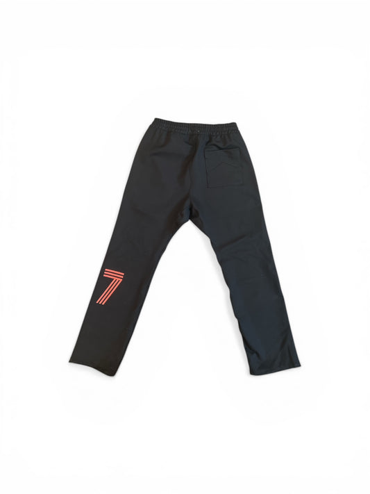 RHUDE LAGO HAMPTONS TRACK PANT BLACK / WHITE / RED