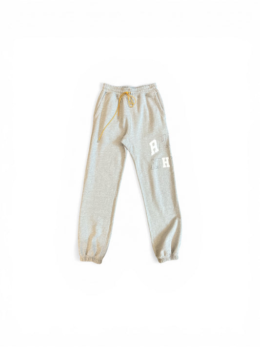 RHUDE ATHLETIC SWEATPANT HEATHER GREY/ WHITE