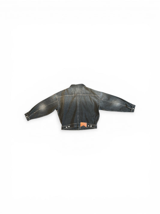 RHUDE TIRE DENIM TRUCKER JACKET AGOURA BLACK