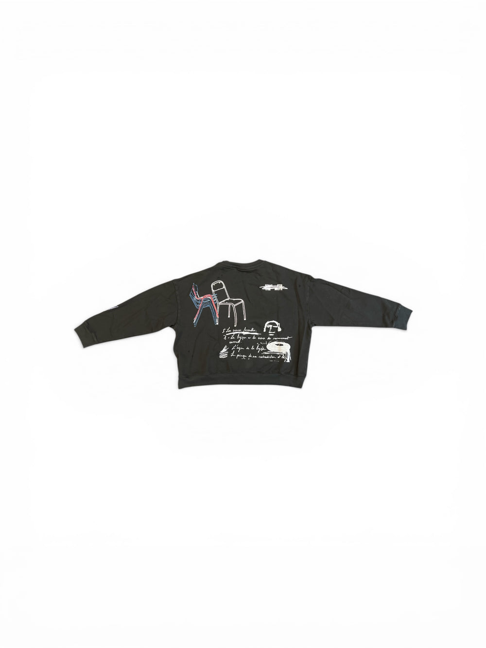 SONG FOR THE MUTE PEAKING KID RELAXED PULLOVER OVERDYE BLACK