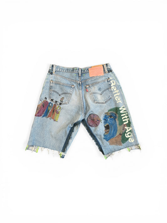 BETTER WITH AGE HARRISON TRIPLE-WIDE DENIM SHORT