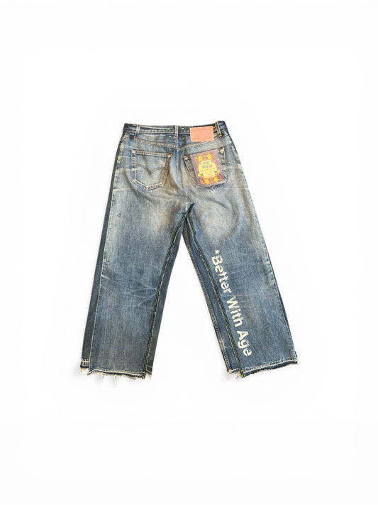 BETTER WITH AGE IN CASE YOU FORGOT TRIPLE-WIDE DENIM