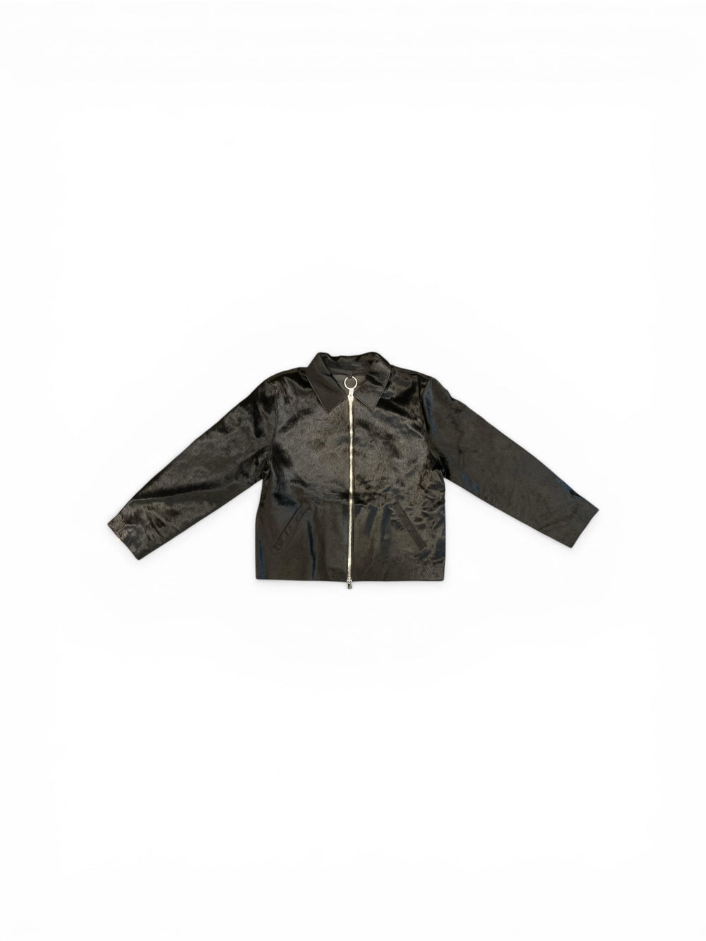 HELIOT EMIL RADIANT PONY HAIR JACKET BLACK