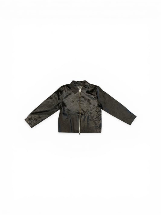 HELIOT EMIL RADIANT PONY HAIR JACKET BLACK