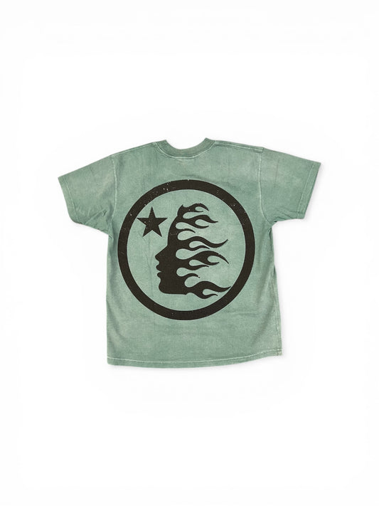 HELLSTAR CLASSIC LOGO T-SHIRT (RHINESTONES) GREEN