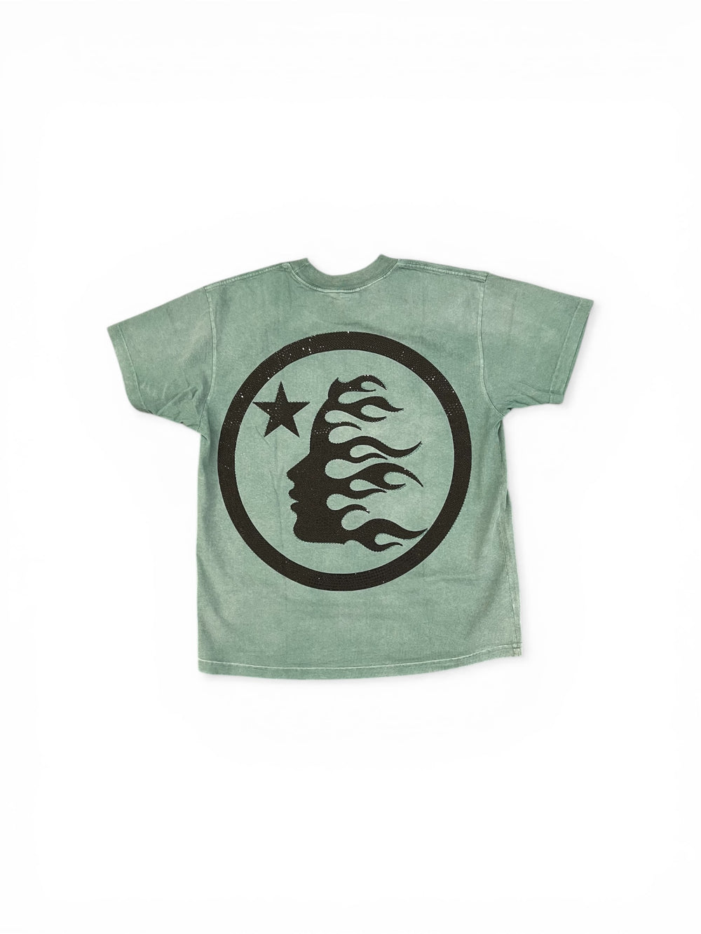 HELLSTAR CLASSIC LOGO T-SHIRT (RHINESTONES) GREEN