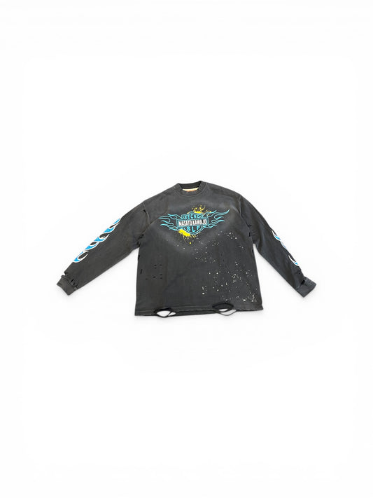 SECNDSLF FIRESTORM VINTAGE LS X MASATO KAWAJO BLACK/BLUE