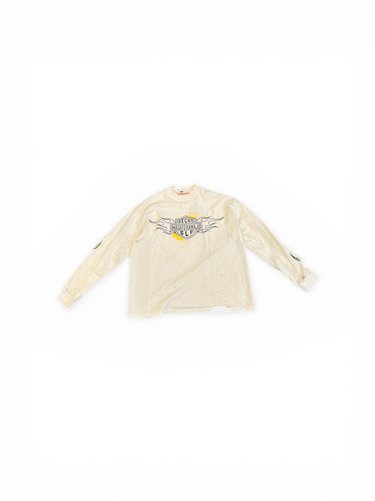 SECNDSLF FIRESTORM VINTAGE LS X MASATO KAWAJO VINTAGE WHITE/YELLOW