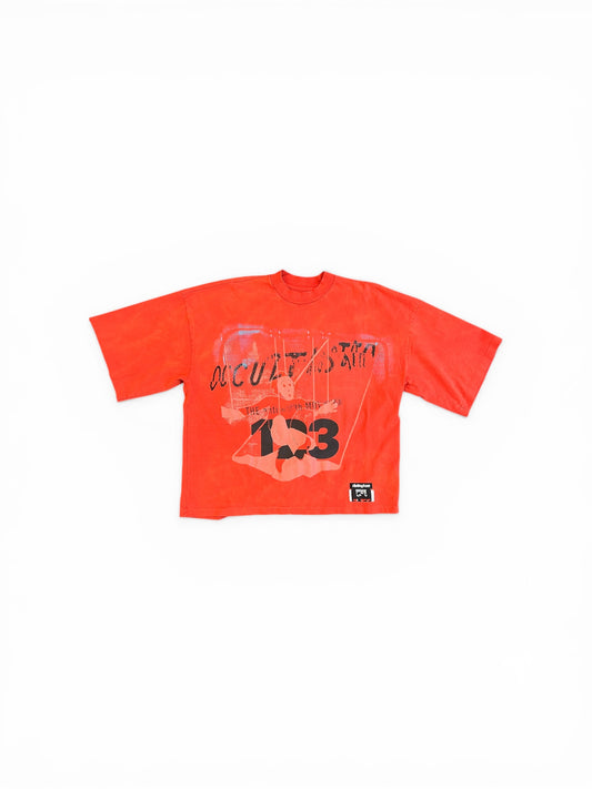 RIVINGTON ROI REBIS LEFT OUT VINTAGE TEE RED