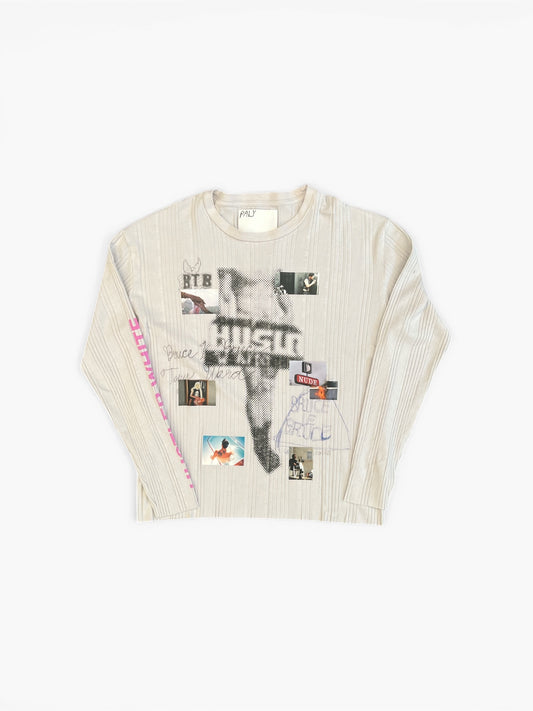 PALY HUSTLR WHITE RIB L/S TEE