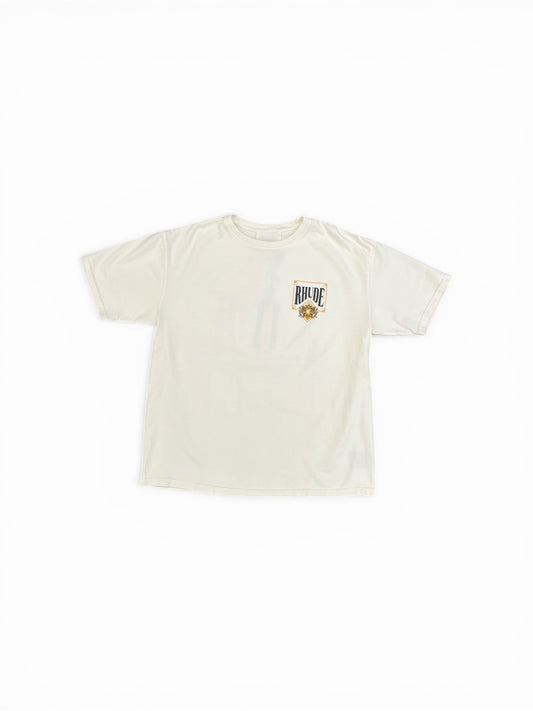 RHUDE PLAYING CARD TEE VINTAGE WHITE / YELLOW
