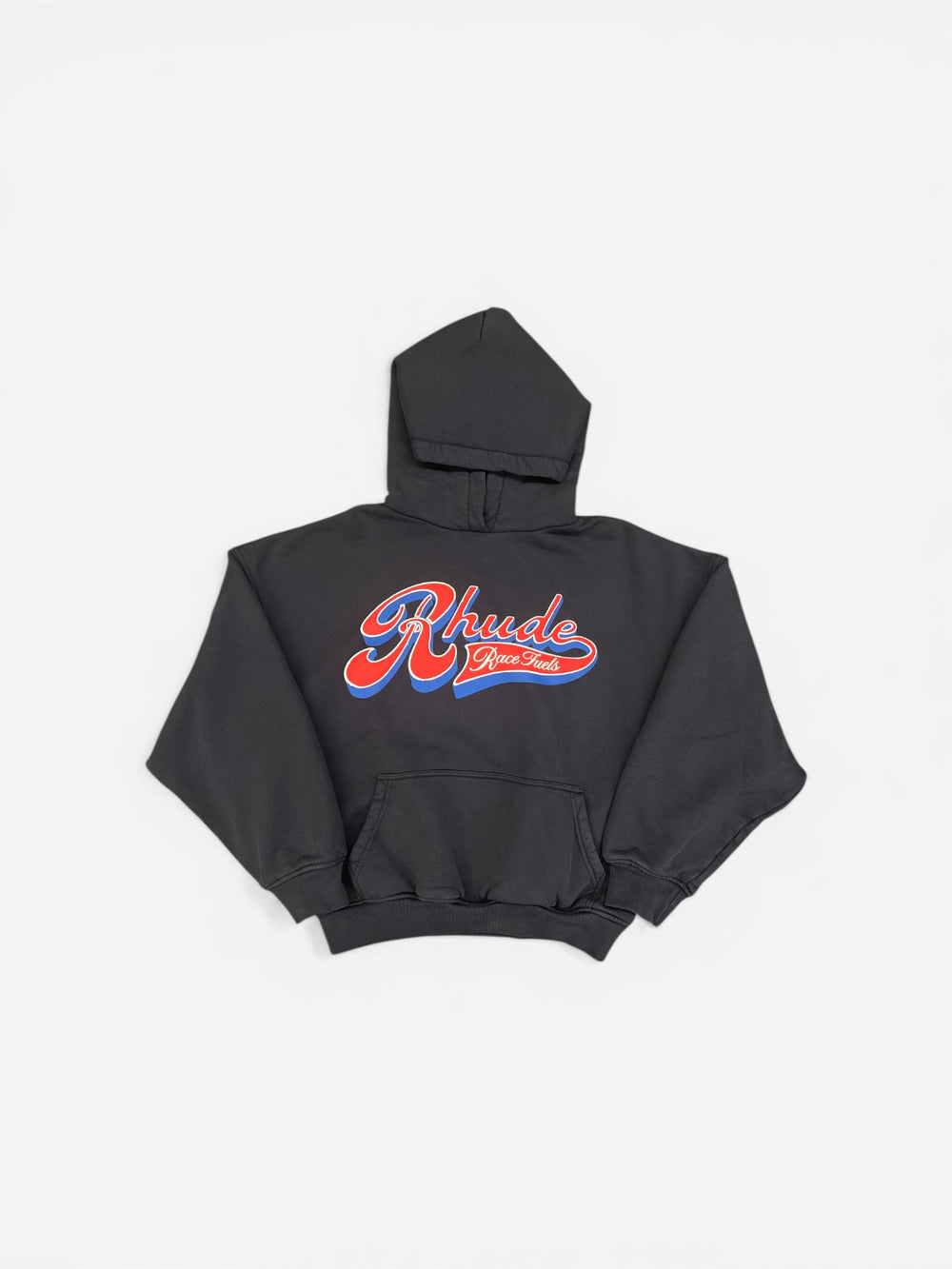 RHUDE PIT STOP HOODIE VINTAGE BLACK / RED / BLUE