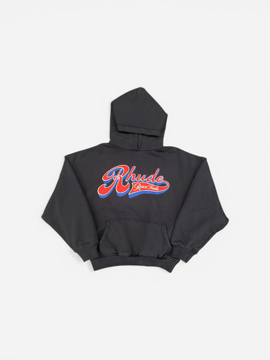 RHUDE PIT STOP HOODIE VINTAGE BLACK / RED / BLUE