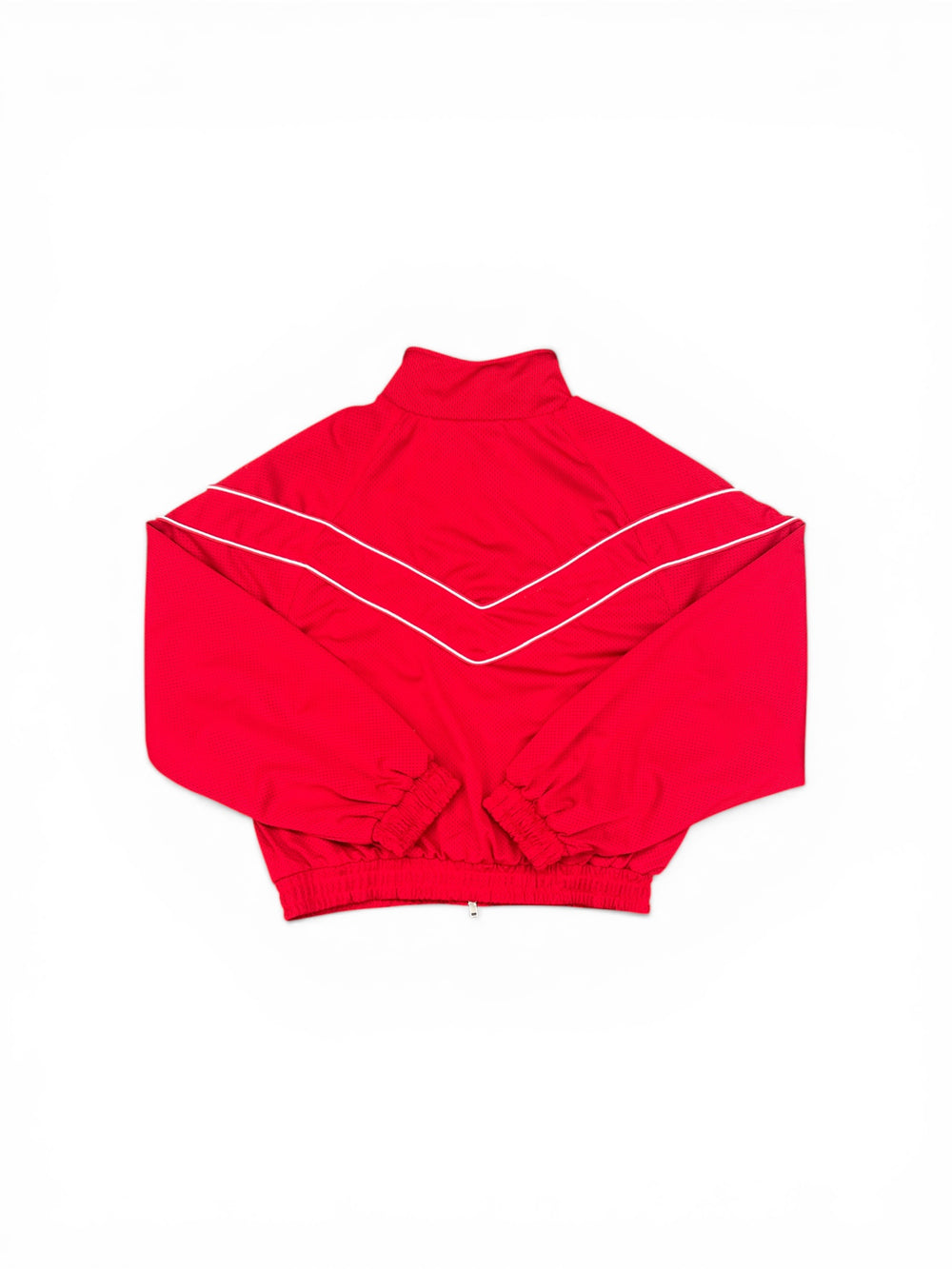 RHUDE MESH PIPING RAGLAN TRACK JACKET RED / WHITE