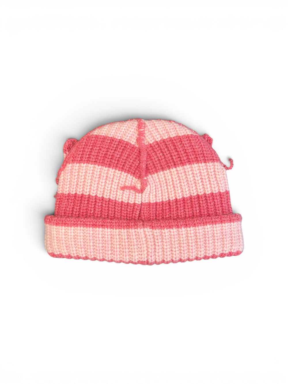 CHARLES JEFFREY LOVERBOY CHUNKY EARS BEANIE PINK STRIPE