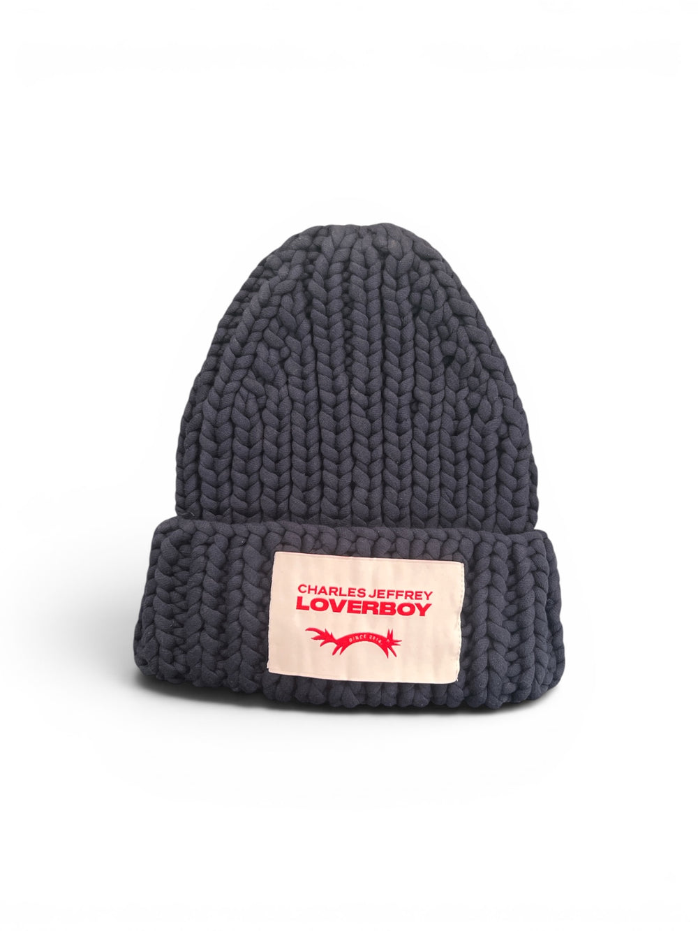 CHARLES JEFFREY LOVERBOY CHUBBY BEANIE BLUE NAVY