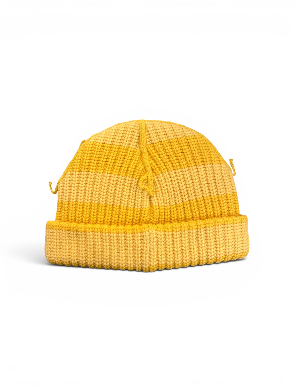 CHARLES JEFFREY LOVERBOY CHUNKY EARS BEANIE YELLOW STRIPE