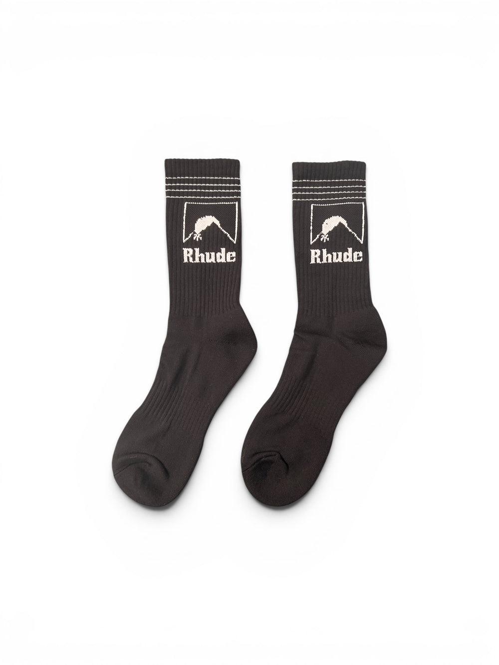 RHUDE MOONLIGHT OUTLINE SOCK BLACK / WHITE