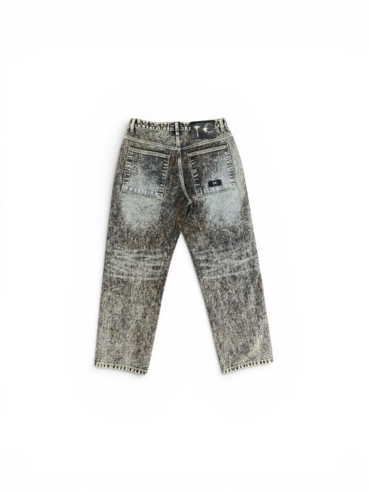 THUG CLUB IRON FADED DENIM PANTS BLUE