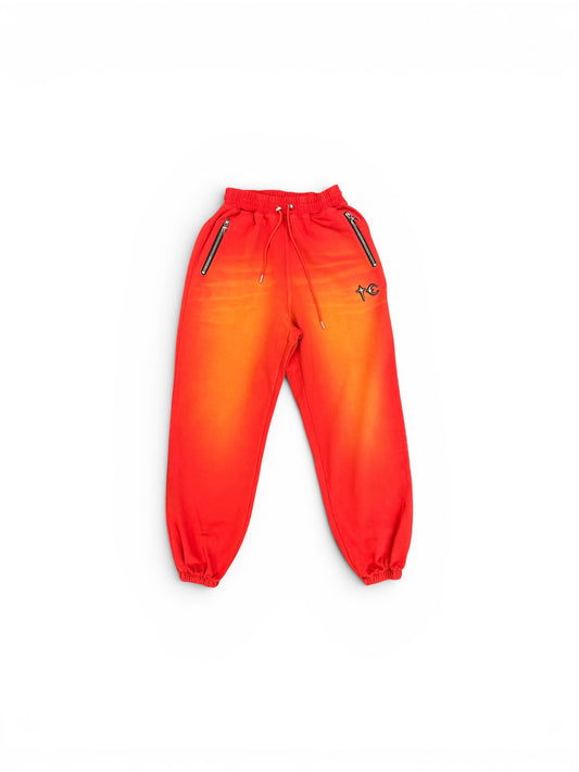 THUG CLUB TC TWO TONE WASHED JOGGER PANTS RED (PT0301)