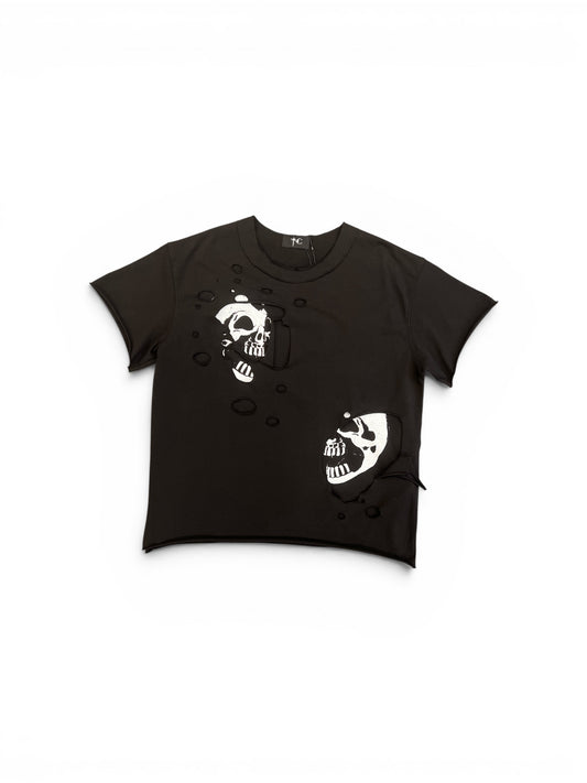 THUG CLUB DEAD INSIDE DOUBLE LAYER T-SHIRT BLACK (TS0802)