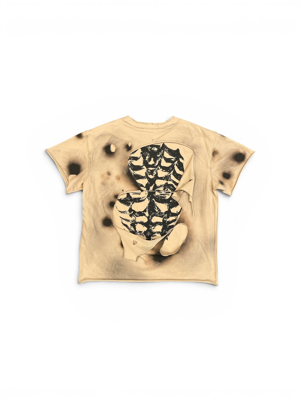 THUG CLUB DEAD INSIDE DOUBLE LAYER T-SHIRT BEIGE