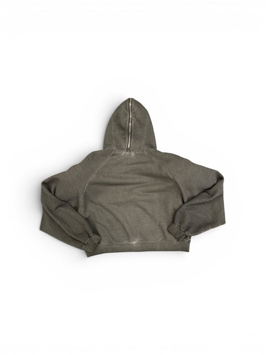 THUG CLUB BULK SHOULDER GLADIATOR ZIP-UP HOODIE CHARCOAL