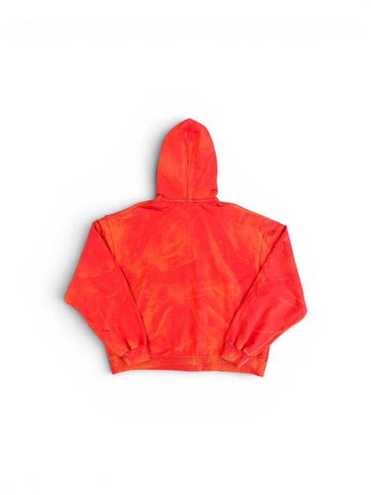 THUG CLUB TC TWO TONE WASHED ZIP-UP HOODIE RED