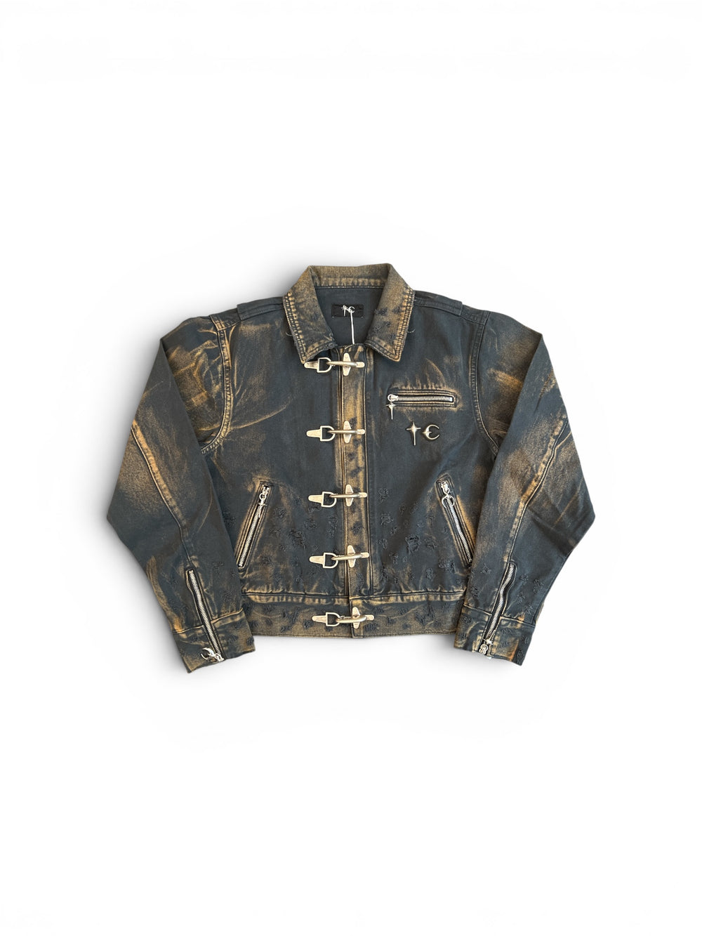 THUG CLUB TC TWO TONE WASHED JACKET RUST BLACK