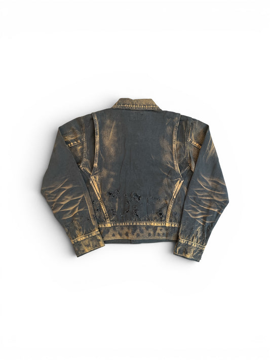 THUG CLUB TC TWO TONE WASHED JACKET RUST BLACK