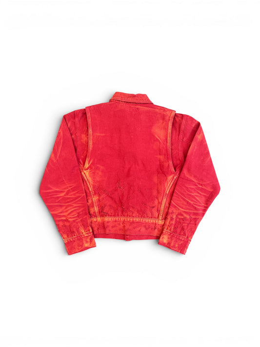 THUG CLUB TC TWO TONE WASHED JACKET RED