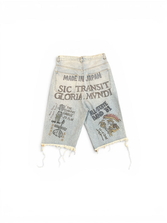 SECNDSLF JUMBO SENIOR DENIM SHORT BLUE