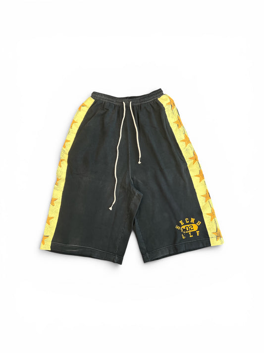 SECNDSLF JUMBO PRACTICE SHORT BLACK/YELLOW