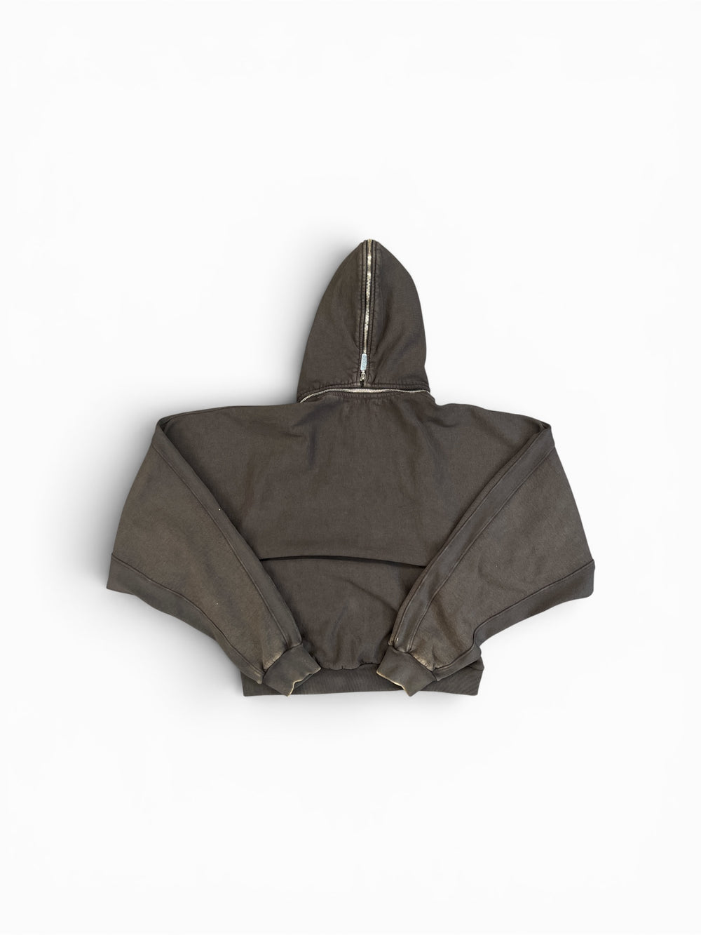RIVINGTON ROI REBIS ANTI DEATH ROSE ZIP HOODIE WASHED BLACK