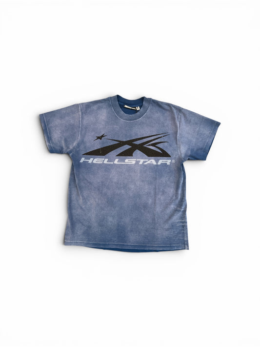 HELLSTAR CLASSIC LOGO T-SHIRT (RHINESTONES) BLUE