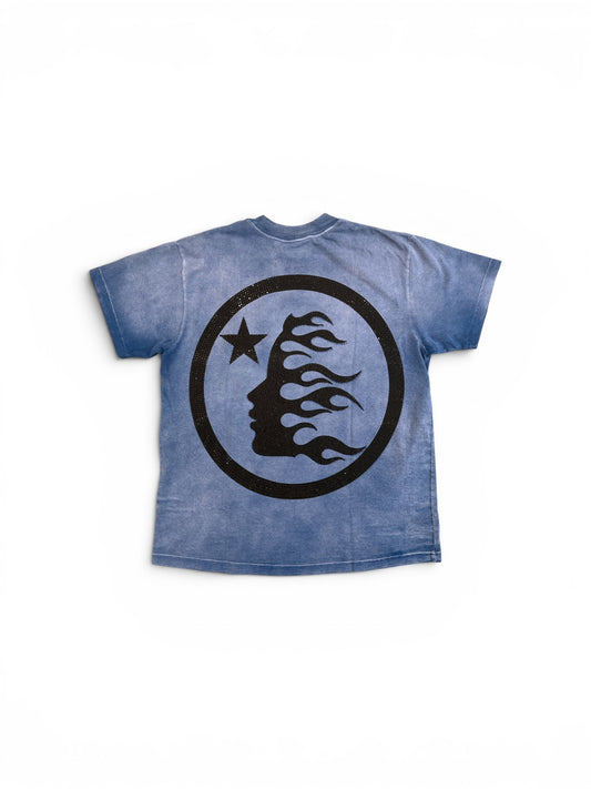 HELLSTAR CLASSIC LOGO T-SHIRT (RHINESTONES) BLUE