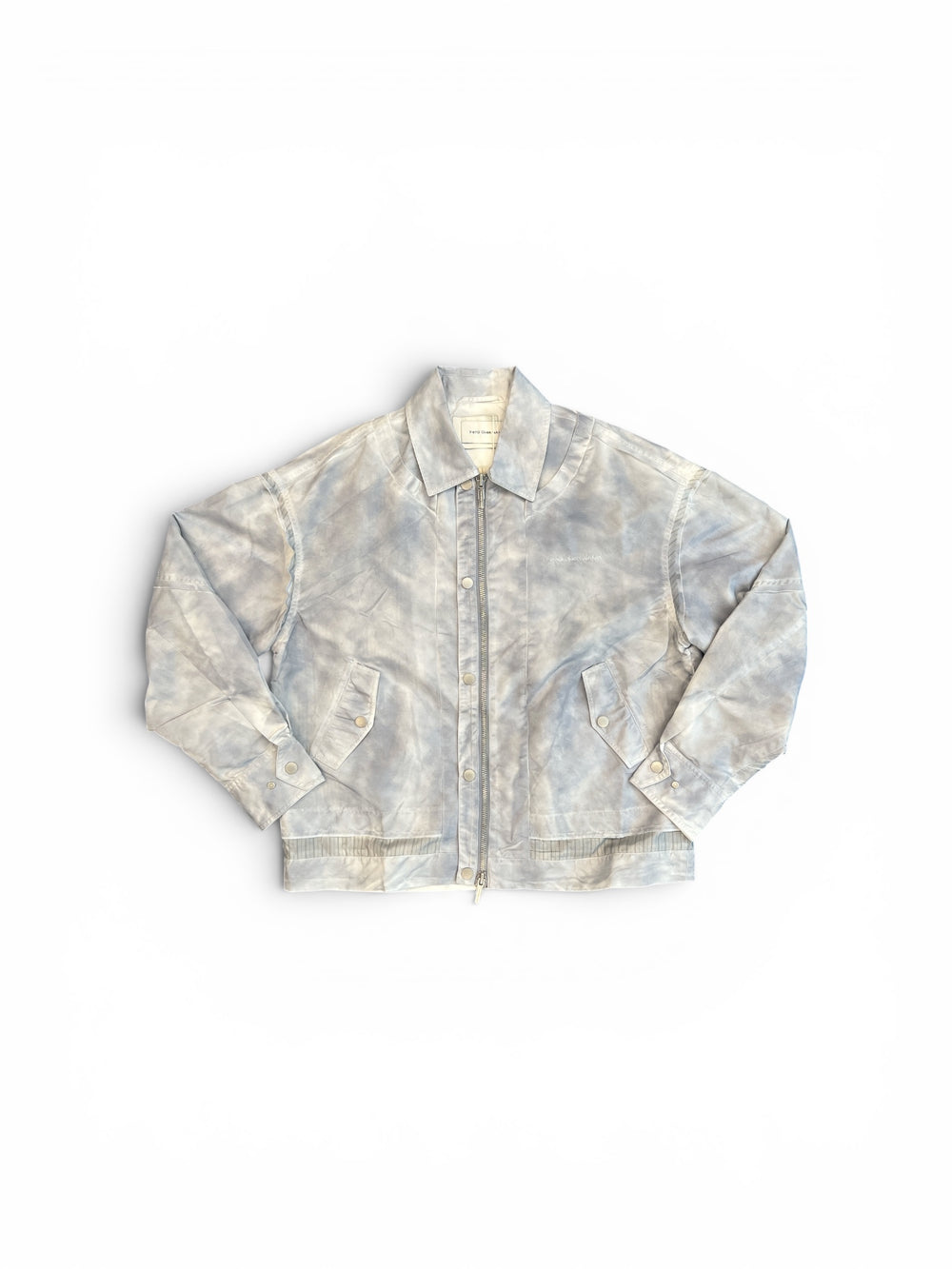 FENG CHEN WANG DECONSTRUCTED SPRAY PAINT JACKET BLUE