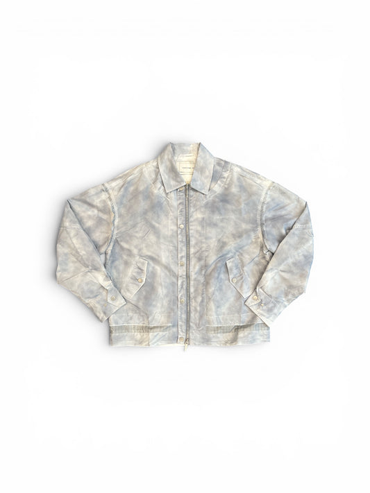 FENG CHEN WANG DECONSTRUCTED SPRAY PAINT JACKET BLUE