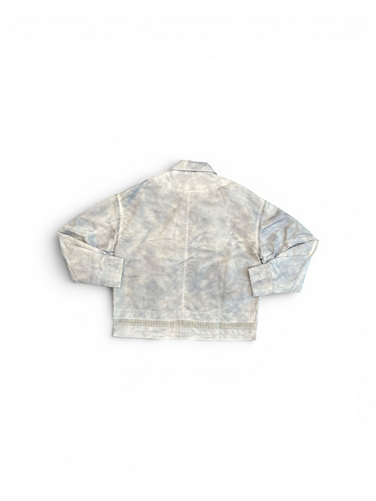 FENG CHEN WANG DECONSTRUCTED SPRAY PAINT JACKET BLUE