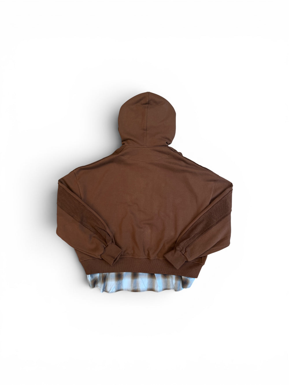 FENG CHEN WANG 2 IN 1 ZIP HOODIE SHIRT BROWN