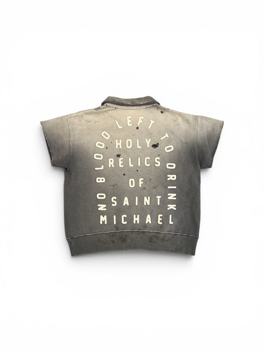 SAINT MICHAEL SAINT HALF ZIP SWEATSHIRT CHARCOAL