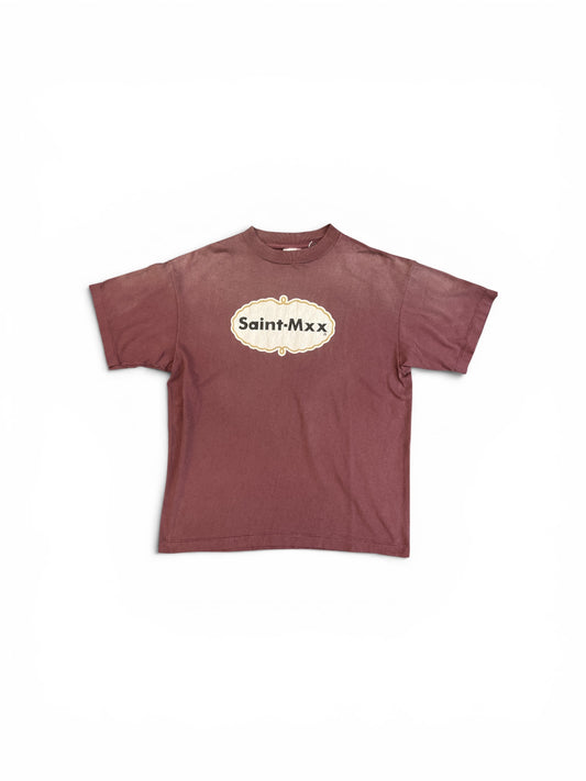 SAINT MICHAEL SAINT MXX T-SHIRT BURGUNDY
