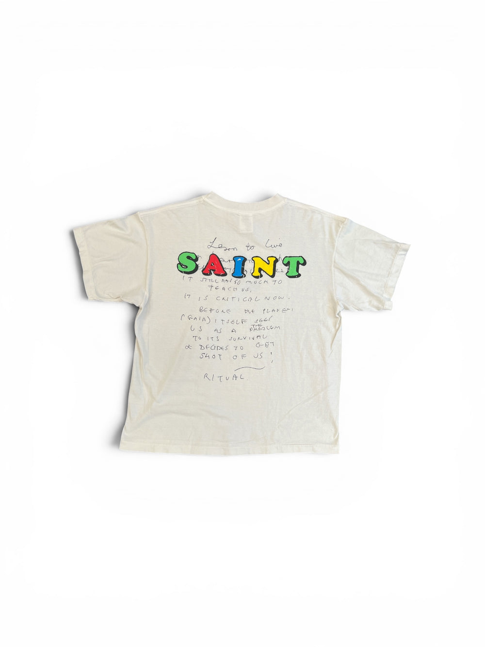 SAINT MICHAEL X JR E T-SHIRT WHITE