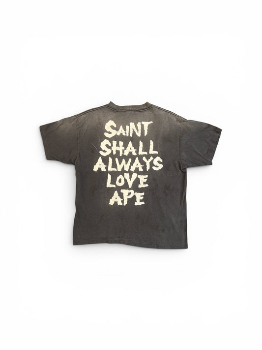 SAINT MICHAEL X BAPE ALWAYS LOVE T-SHIRT BLACK