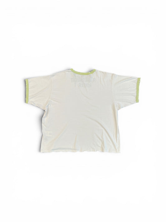 SECNDSLF NO THANK YOU RINGER TEE WHITE