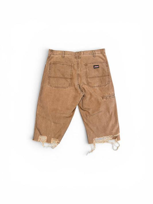 SECNDSLF PATCHWORK FIELD DAY VINTAGE SHORT BROWN